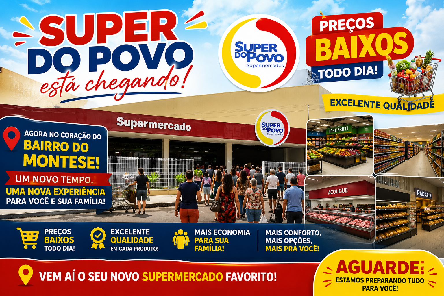 Foto e Arte: Thesco Duarte (Supermercado Super do Montese aguarde a grande inauguração da 11ª loja do Grupo Super do Povo) 