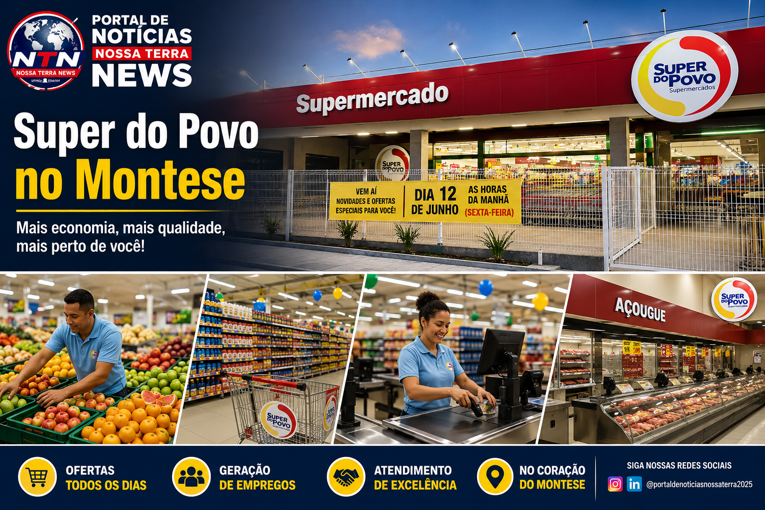 Foto: Thesco Duarte (Super do Povo chega no Montese Av Professor Gomes de Matos, 1703, e promete trazer preço baixos, qualidade e excelência no atendimento)  