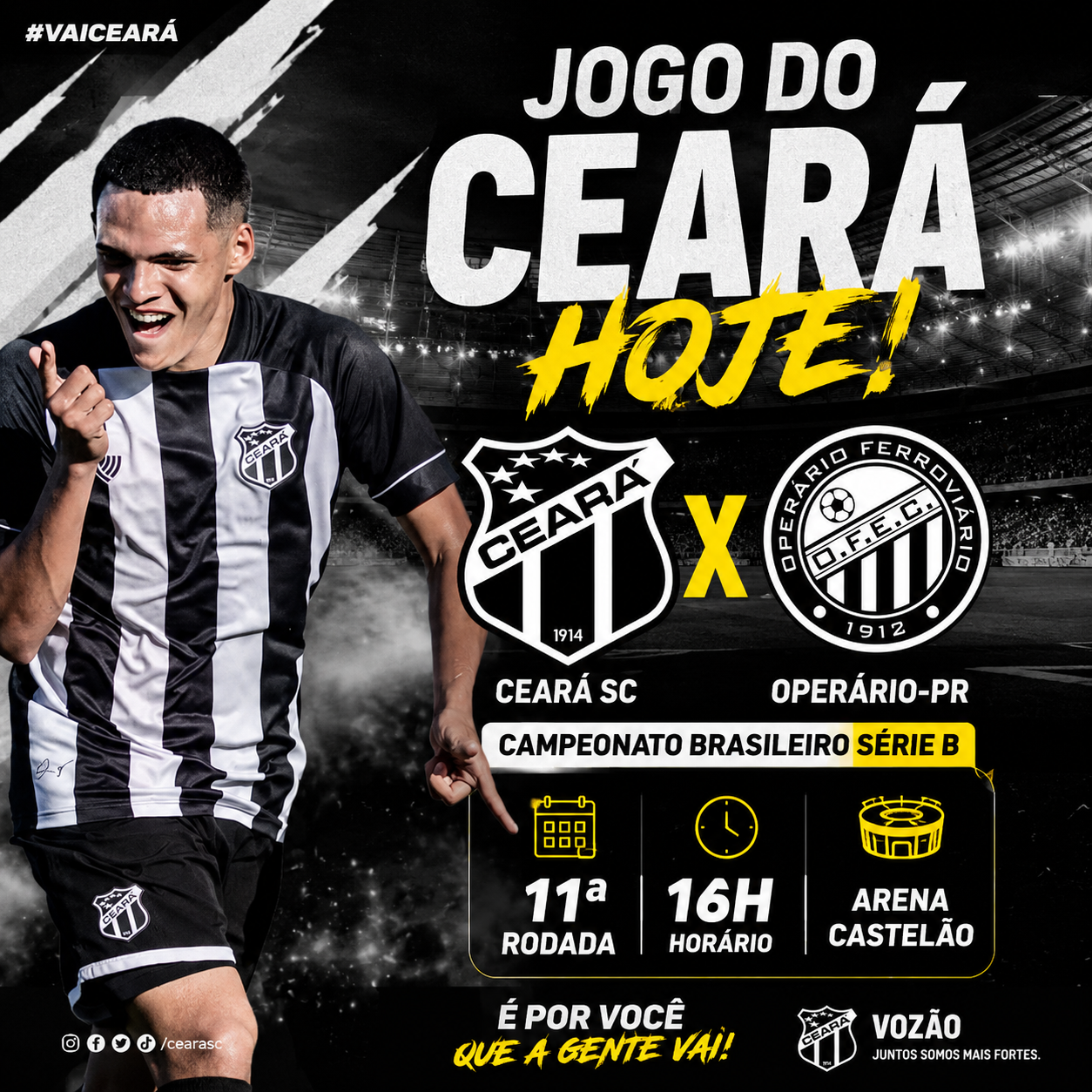 Arte: Thesco Duarte  Foto: Gabriel Silva/Ceará SC (Melk pelo Ceará))