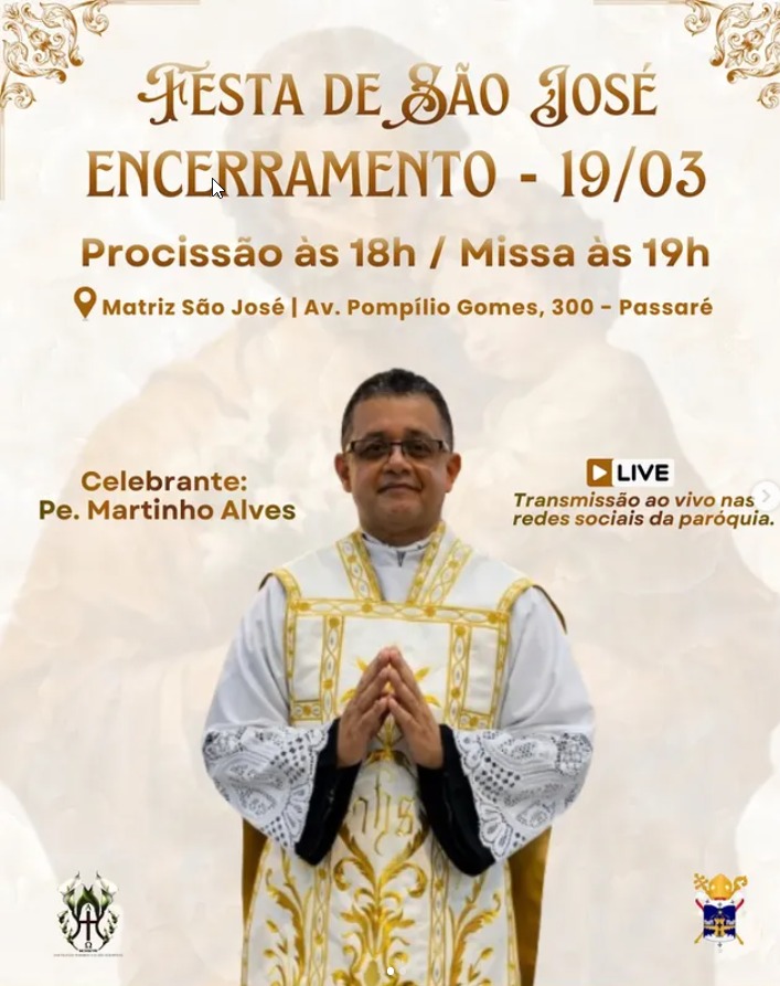 Encerramento da Festa de São José deverá reunir fé e devoção na Paróquia do Passaré