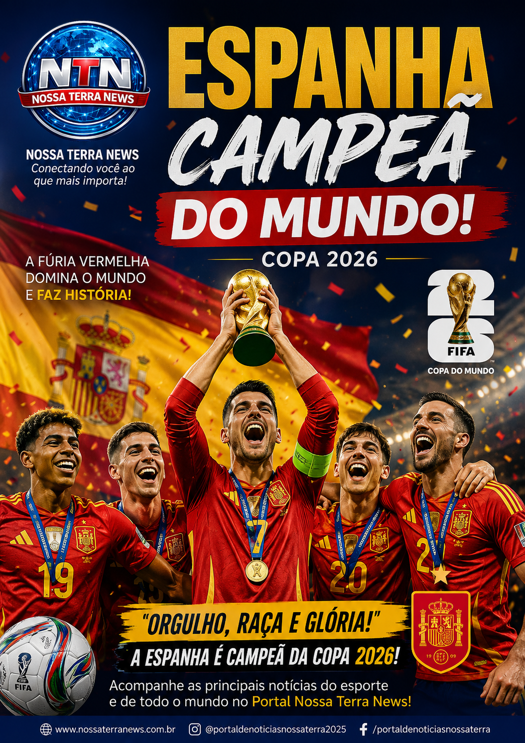 Espanha Bicampeã Mundial - Copa do Mundo 2026