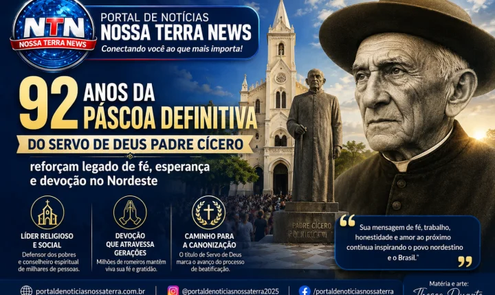 92 anos da Páscoa Definitiva do Servo de Deus Padre Cícero reforçam legado de fé, esperança e devoção no Nordeste
