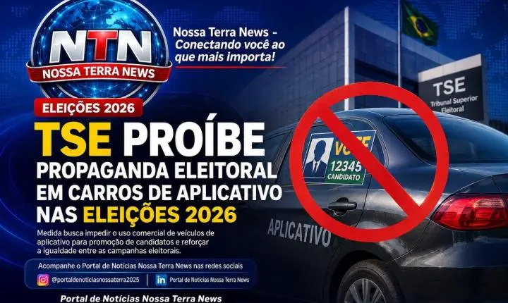 TSE proíbe propaganda eleitoral em carros de aplicativo nas Eleições 2026